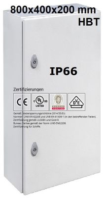 B-goods IP66 control cabinet 800x400x200 mm HBT VDE UL certified