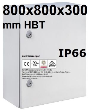 IDE GN808030 Control cabinet 800x800x300 mm HBT sheet steel 1-door IP66 with MP