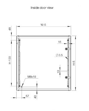 ELDON MAS0606021R5 Wall Mounting Enclosure RAL7035 IP66 single door HBT 600x600x210