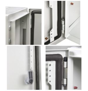 Control cabinet 500x400x150 mm with glazed door HBT IP66 incl. MP and grounding strap
