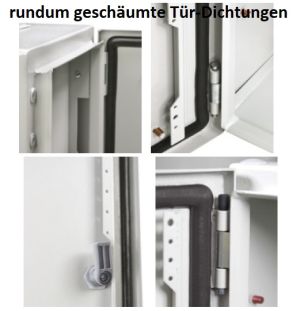 Schaltschrank 600x400x300 mm HBT Stahlblech 1-türig IP66
