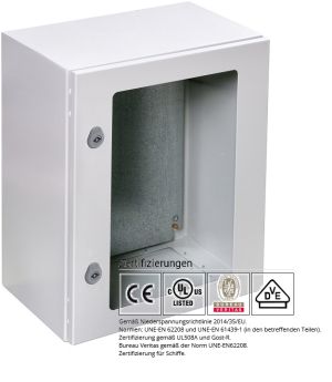 Wall Mounting Enclosure 700x500x250 mm RAL7035 IP66 single door HBT