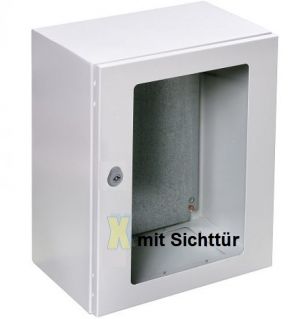 Schaltschrank 400x400x200 mm mit Sichttür HBT IP66  incl. MP und Erdungsband