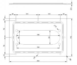 IDE Adapter-Flanschplatte FP2 172x262 mm - Neu