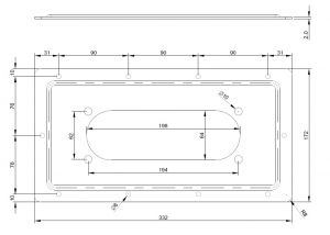 IDE Adapter-Flanschplatte FP2 172x332mm - Neu
