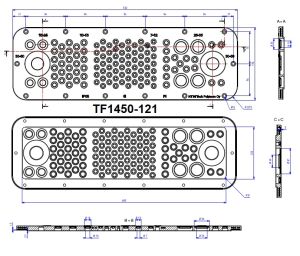 IP65 Cable entry plate FP2 172x532 mm