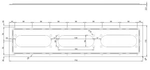 IDE adapter flange plate KEP2 172x732 mm - New