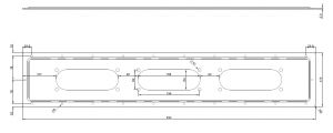 IDE Adapter flange plate FP2 172x932 mm - New