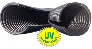 5m TWIN Wellrohr 2-teilig NW70 (ø 78 / 60,5 mm) uv-stabilisiert