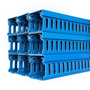 1m PVC wiring duct 40x60 mm blue RAL5012