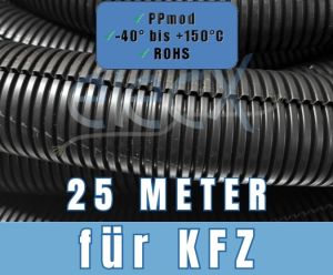 25m corrugated PPmod pipe as automotive cable protection