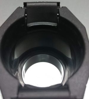 90° M25 threaded fitting to NW23 metric corrugated pipe elbow