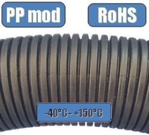 Car corrugated tube NW4.5 slotted as cable protection for subsequent assembly