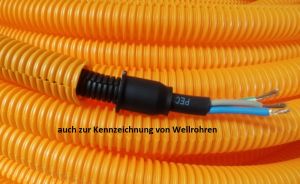 PPmod Wellrohr NW13 geschlitzt (AIØ15.8/12.4mm, Orange)