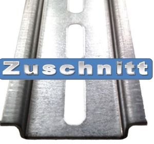 75mm / 7,5cm Hutschiene 35x7,5 mm verzinkt gelocht 18x5,2mm