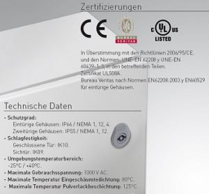 IP66 Schaltschrank 600x600x250 mm HBT mit Sichttü Stahlblech 1-türig