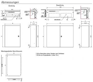 Metall Schaltschrank 300x300x150 mm HBT IP66 1-türig