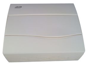 IP40 AP Verteilergehäuse weiß 1-reihig 12TE mit Tragschiene + N/PE-Klemme