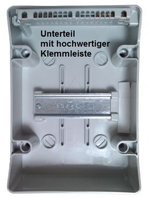 IDE CDN4PT/RR ABS Aufputz Feuchtraum-Verteiler 1x4TE  IP65 plombierbar mit transparenter Klappe und Anschlussklemme