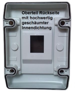 IDE CDN4PT/RR ABS Aufputz Feuchtraum-Verteiler 1x4TE  IP65 plombierbar mit transparenter Klappe und Anschlussklemme