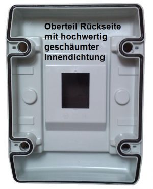 IP65 ABS damp-proof distribution box 1x 4TE electrical surface-mounted distribution box sealable with mounting rail