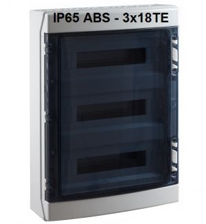 54TE Sicherungskasten 3-reihig 3x 18TE IP65 plombierbar