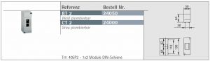 CT2 IP20 AP Verteilergehäuse 1x2TE HS - hellgrau