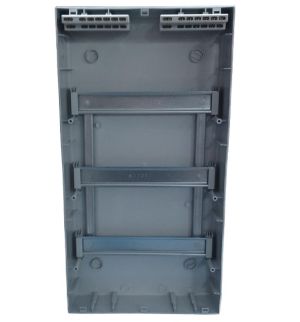 IP40 AP Verteilergehäuse 3x12TE mit transparenter Klappe, Hutschien + N/PE-Klemme