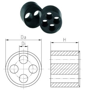 M16 Multi Dichteinsatz 2x4,5 mm als mehrfach Kabeleinführung