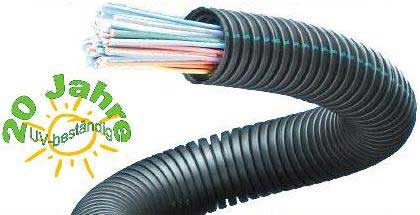 Wellrohr schützt Kabel und Leitungen vor mechanischen Einwirkungen