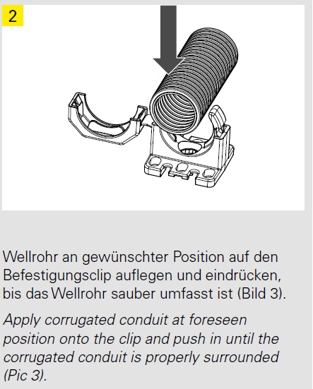 Wellrohrhalter NW23 schwarz mit Flansch - Professionelle