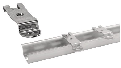 HURRISE pince de fixation sur rail DIN 10pcs Clip de fixation fixe pour  rail DIN 35mm (modèle métallique 11)