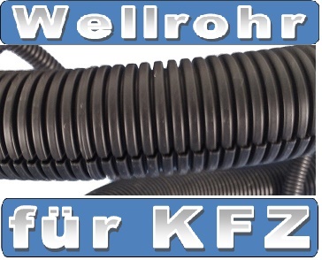 Kabelschläuche Wellrohr Auto KFZ Video Audio Hi-fi Radio Wellschlauch 25mm 10m 