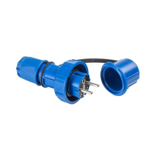 IP66-IP68 SCHUKO-KUPPLUNGSSTECKER 2P+E 220/230V 16A 3-polig
