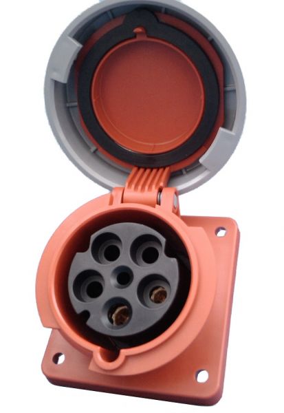 IP67 CEE ANBAUSTECKDOSE schräg 63A 400V 5-pol rot