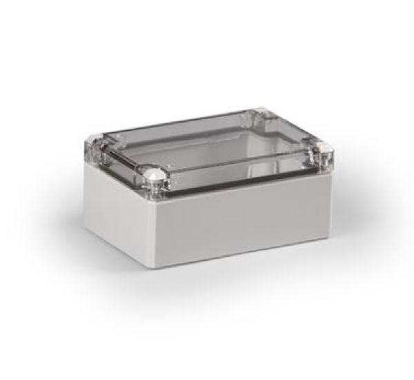 IP66 ABS Klemmkasten glatt OT klar  120x80x56mm
