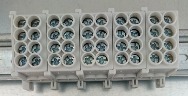 Hauptl-Abzweigklemme VDE grau 5-pol 1,5-25,0 mm²