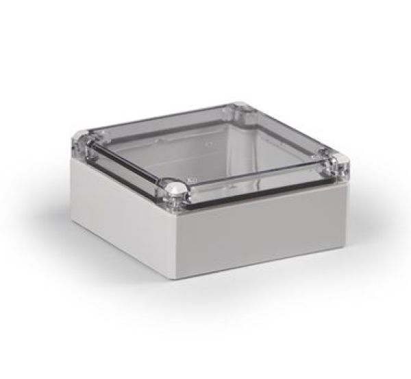 IP66 ABS Klemmkasten glatt OT klar  122x120x56mm