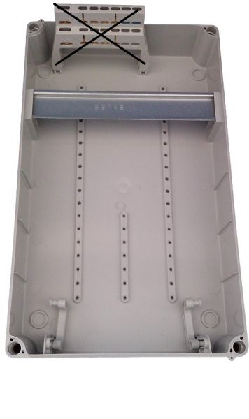IP67 Wandverteiler leer 1x9TE mit großem Klemmraum und Hutschiene - VE
