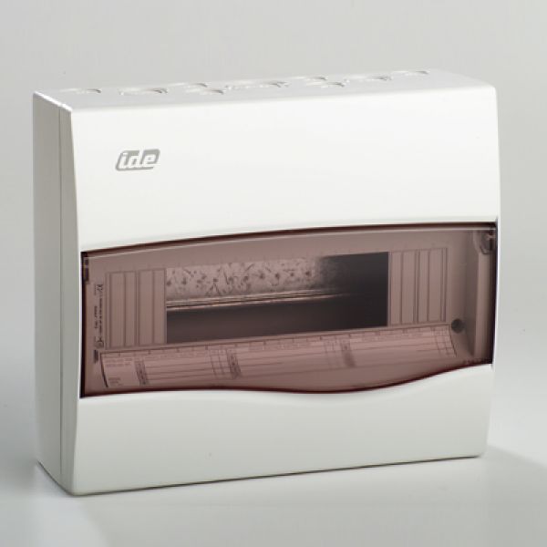 IP40 AP Verteilergehäuse 1x12TE HS + N/PE weiß IP40 AP Verteilergehäuse 1x12TE HS + N/PE weiß