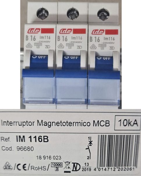 1B16A Miniature circuit-breaker 1-pole 10KA 1TE VDE
