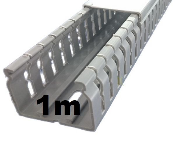 DIN Wiring duct incl. cover gray RAL7030