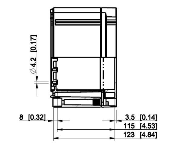 polycarbonate housing 300x200x132mm IP66 with smooth base and transparent cover