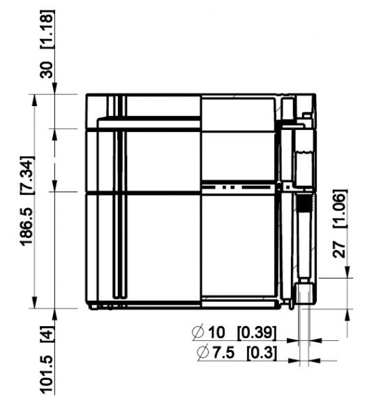 Polycarbonat housing 200x200x185mm plastic smooth gray IP66