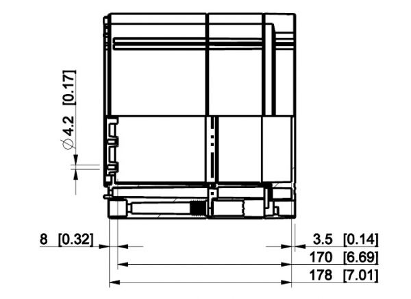 IP66 ABS Kunststoff Klemmenkasten glatt 200x200x185 mm - Deckel transparent