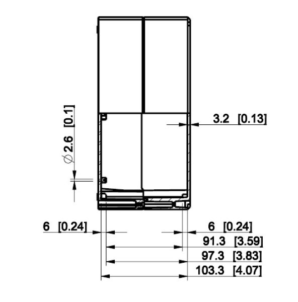 IP66 ABS Industriegehäuse grau 230 x 300 x 111 mm