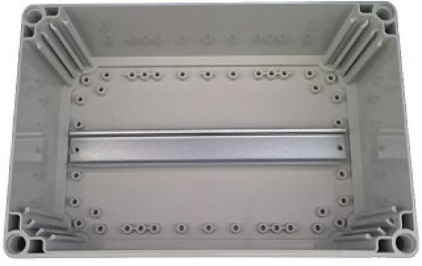 Polycarbonatgehäuse 300x400x132mm Kunststoff grau mit transparentem Deckel