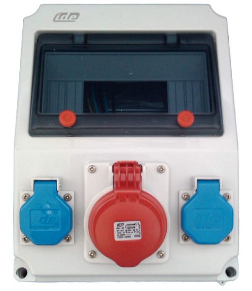 Wandverteiler 41233 mit 2x230V + 1x16A Steckdosen vorverdrahtet