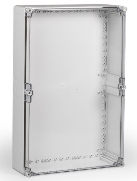 Polycarbonatgehäuse 400x600x132mm Kunststoff grau mit transparentem Deckel