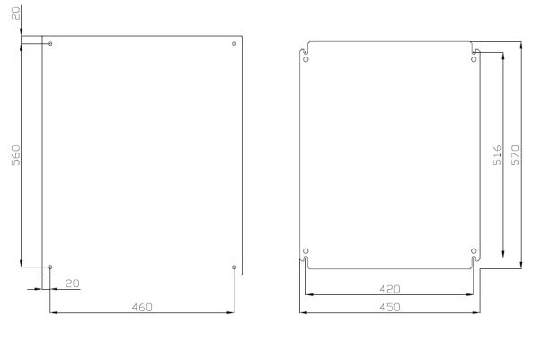 Wall Mounting Enclosure RAL7035 IP66 single door HBT 600x500x300